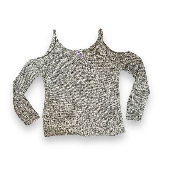 Francesca’s Alya Sandstone Cold Shoulder Sweater Sz M - Picture 1 of 12